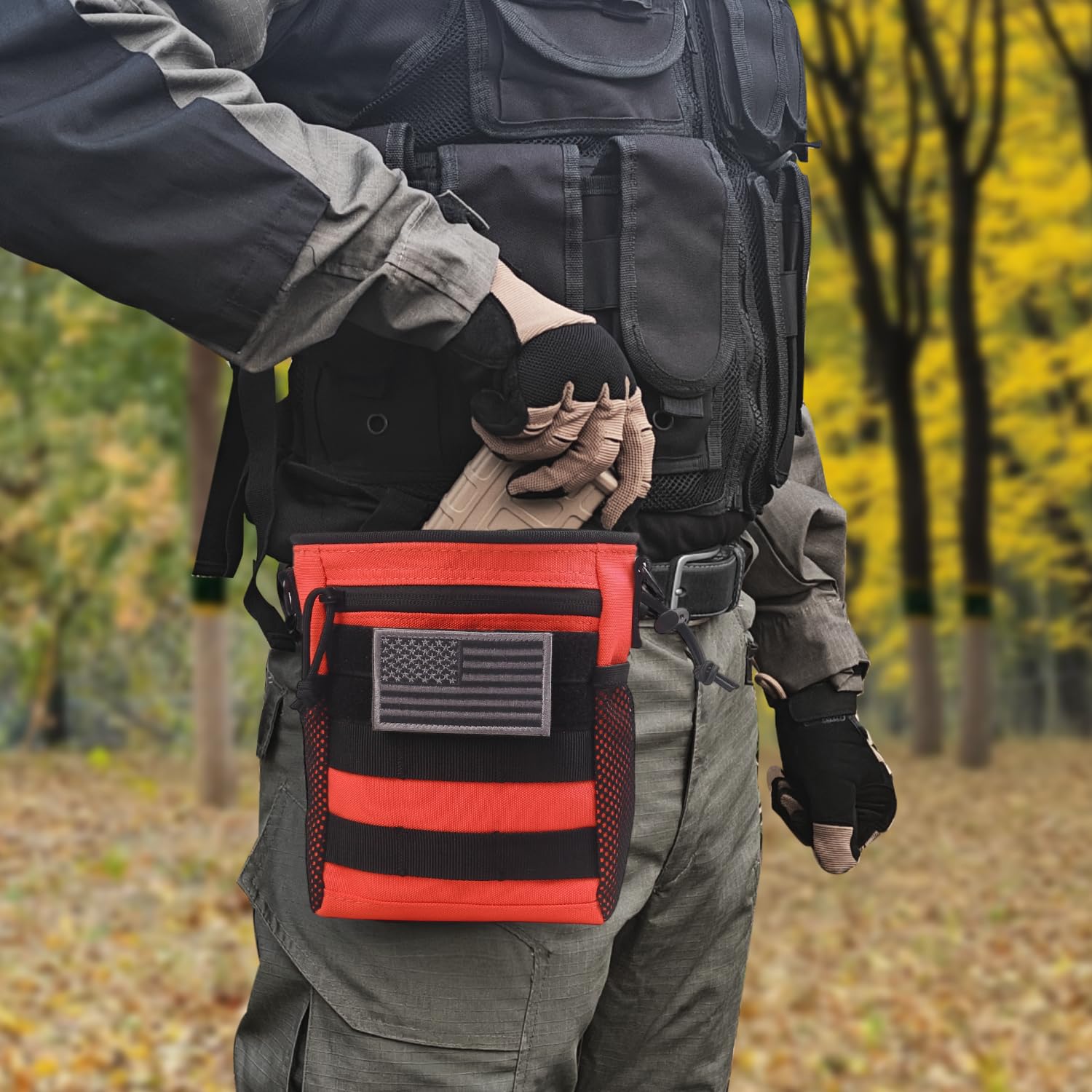 Amazon.co.jp: XTACER MOLLEダンプポーチ リサイクル収納巾着パック